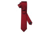 Burgundy Pin Dots Silk Skinny Tie