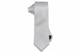 Silver Squares Silk Tie